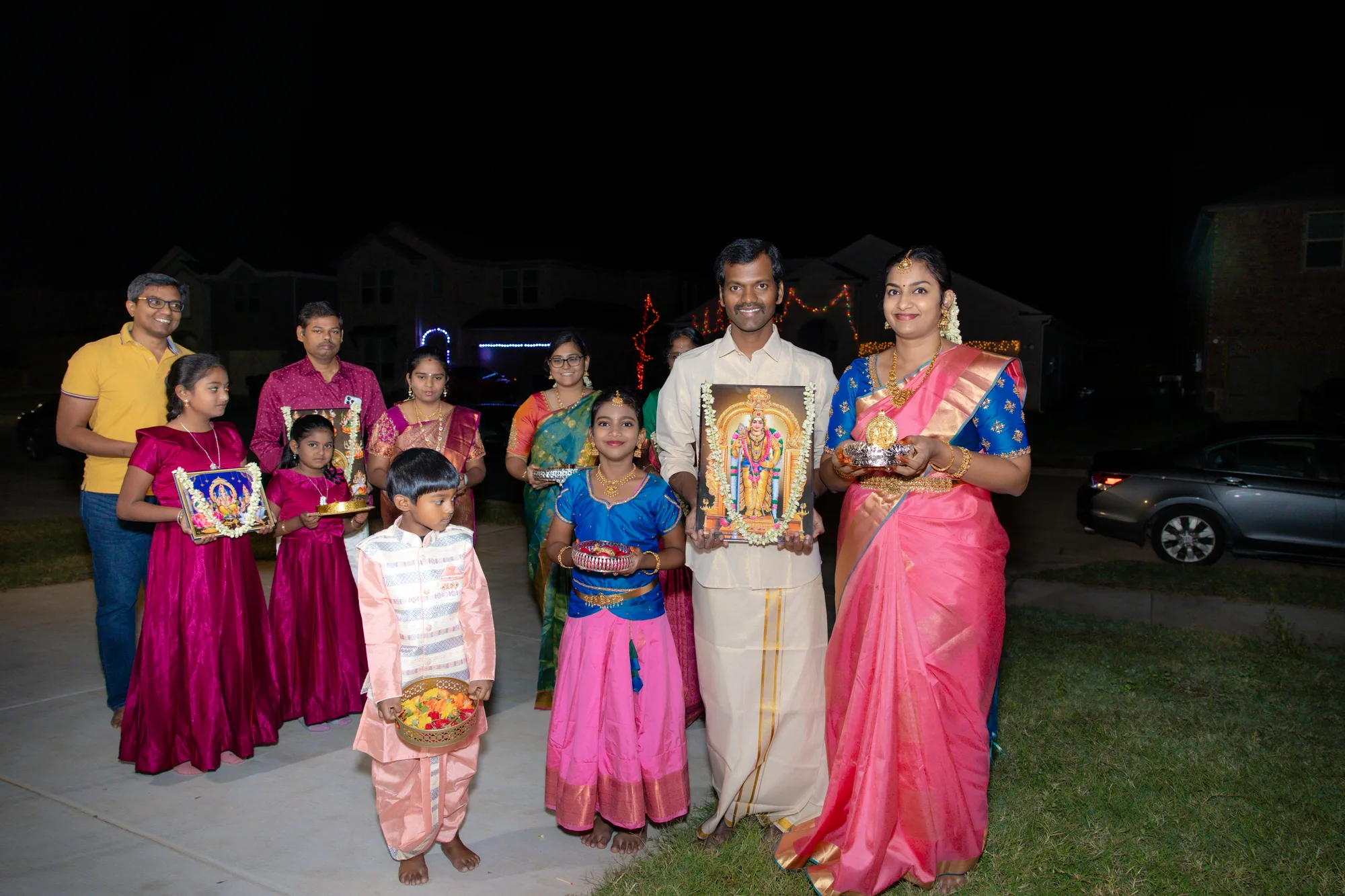 Hari at work, photographing a family celebration
